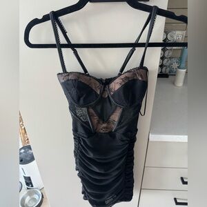 Bershka Black Lace Dress